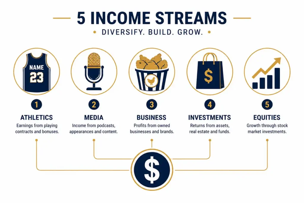 Image name athlete income streams infographic