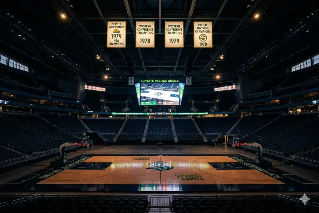 NBA arena championship banners