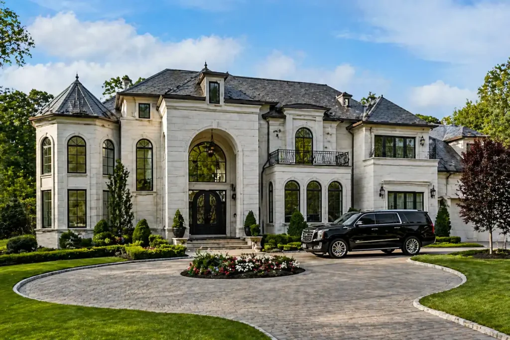 New Jersey luxury mansion exterior