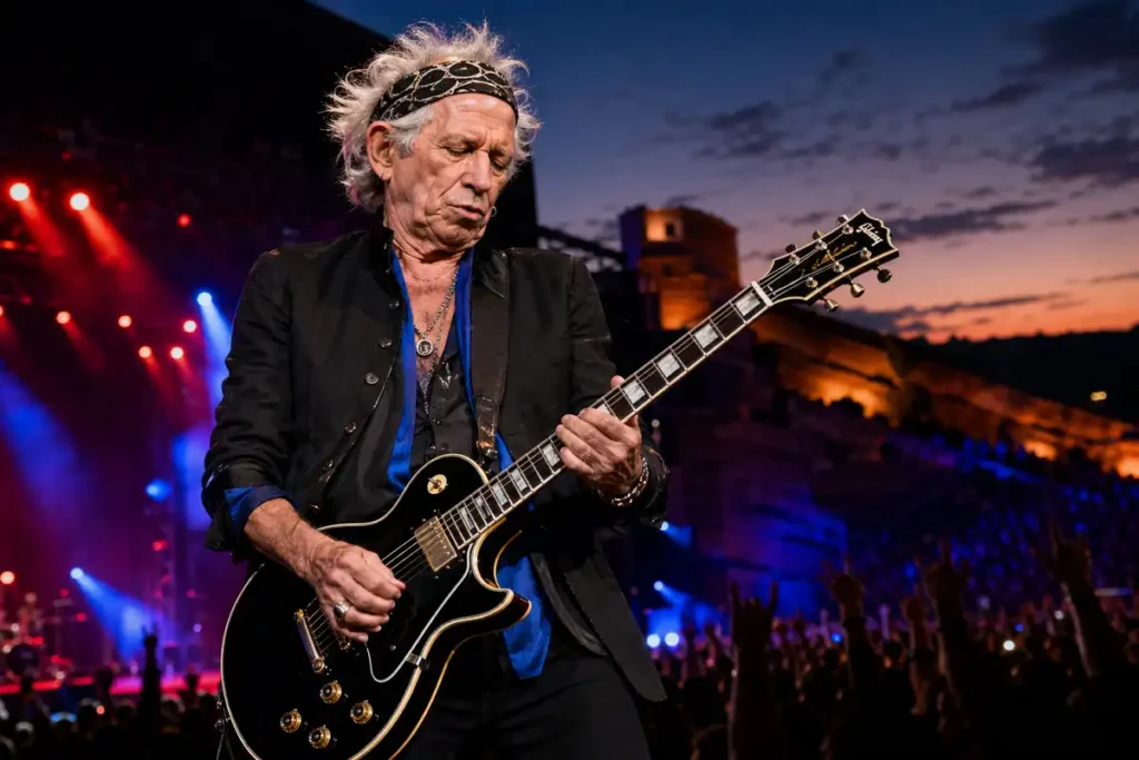 classic rock guitarist live performance