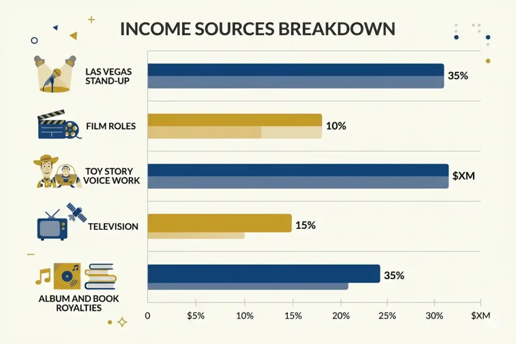 Don rickles income sources chart