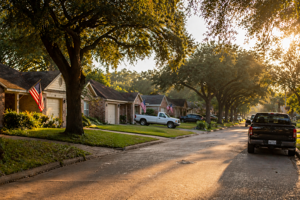 Alief neighborhood streets in Southwest Houston Texas