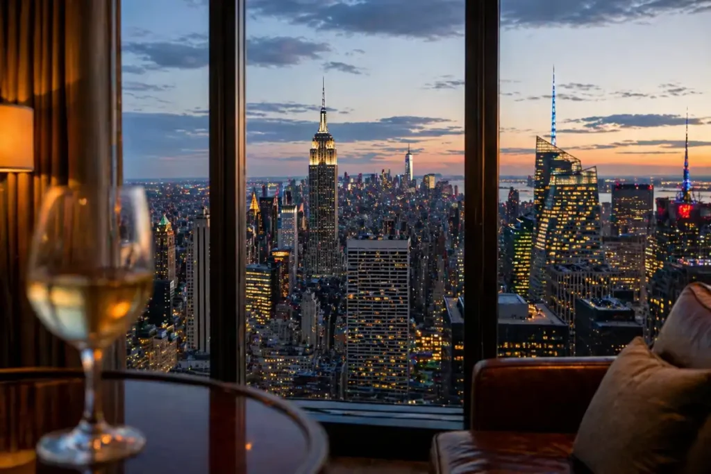 manhattan luxury apartment skyline view