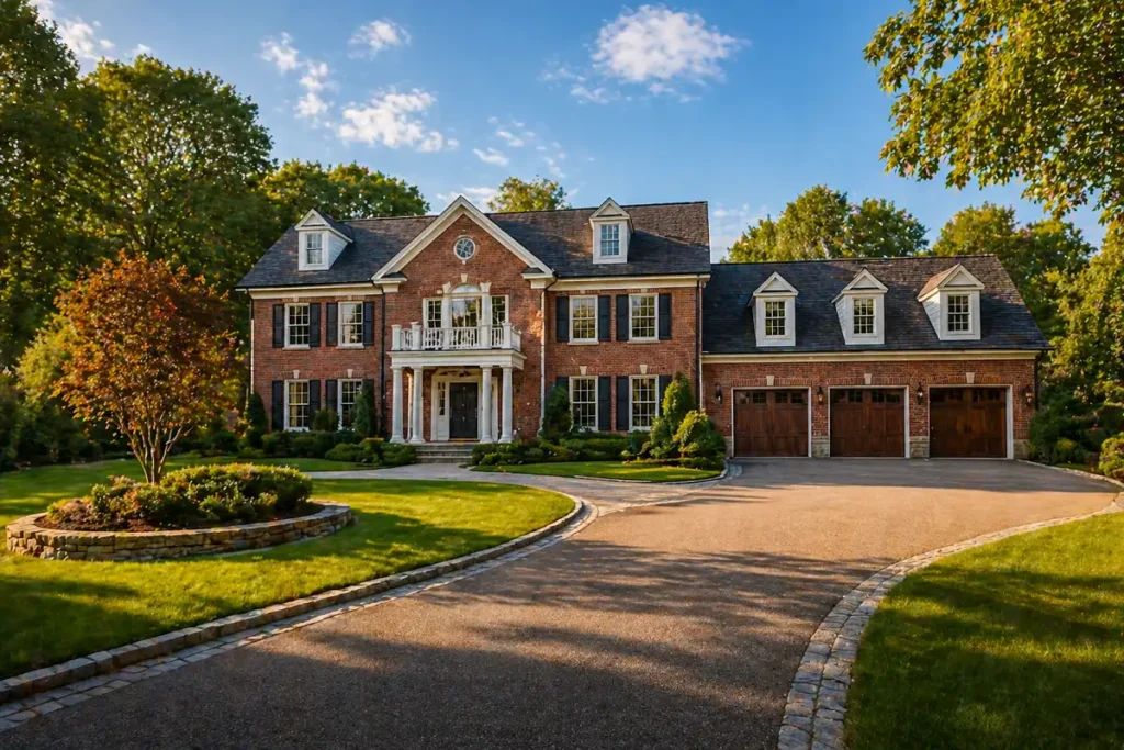 old westbury brick colonial mansion