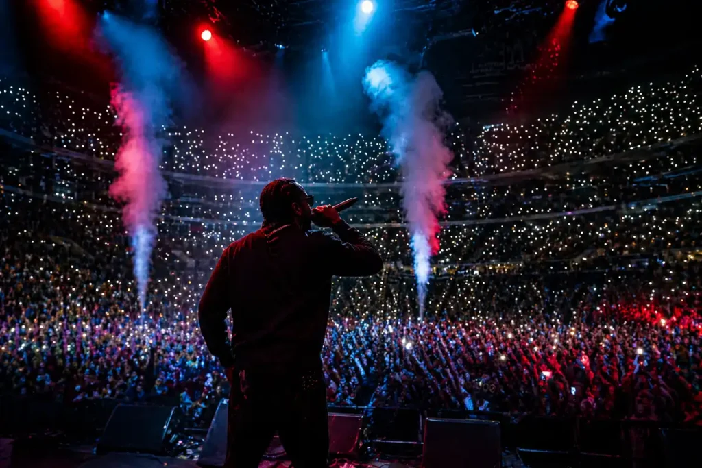 rapper concert stage performance