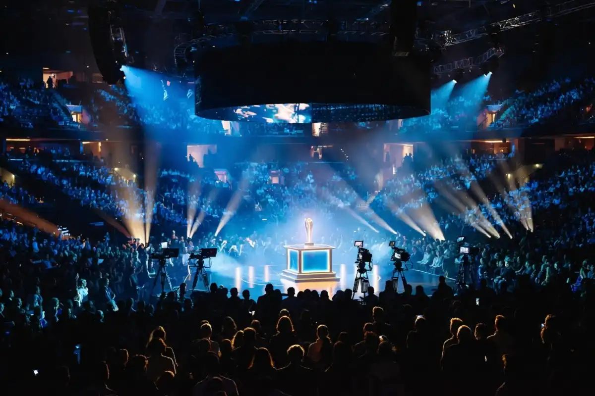 American Music Awards 2026 stage lit up at the MGM Grand Garden Arena in Las Vegas