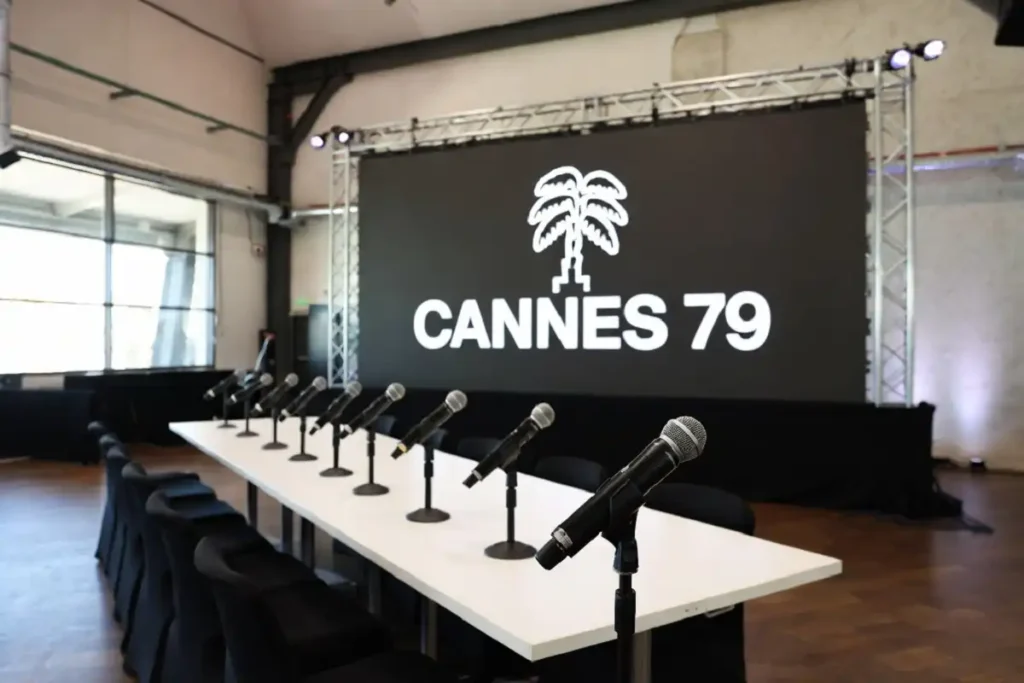 Cannes 2026 jury members seated at the official press conference