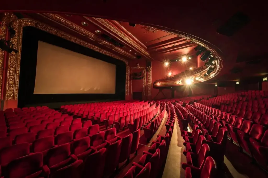 Interior of the Grand Theatre Lumiere venue hosting the Cannes closing ceremony