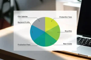 Hollywood actress diversified income streams pie chart visualization