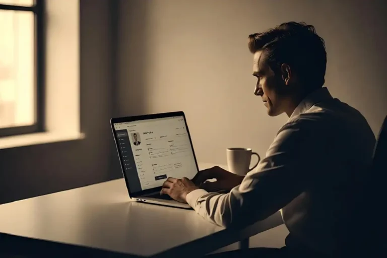 Professional updating a skills portfolio on a laptop to navigate skills-based hiring in 2026