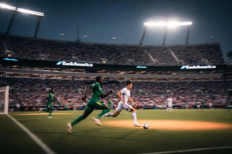 USMNT vs Senegal players competing during pre-World Cup friendly at Bank of America Stadium