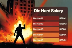Bruce Willis Die Hard film salary breakdown - $5 million first film