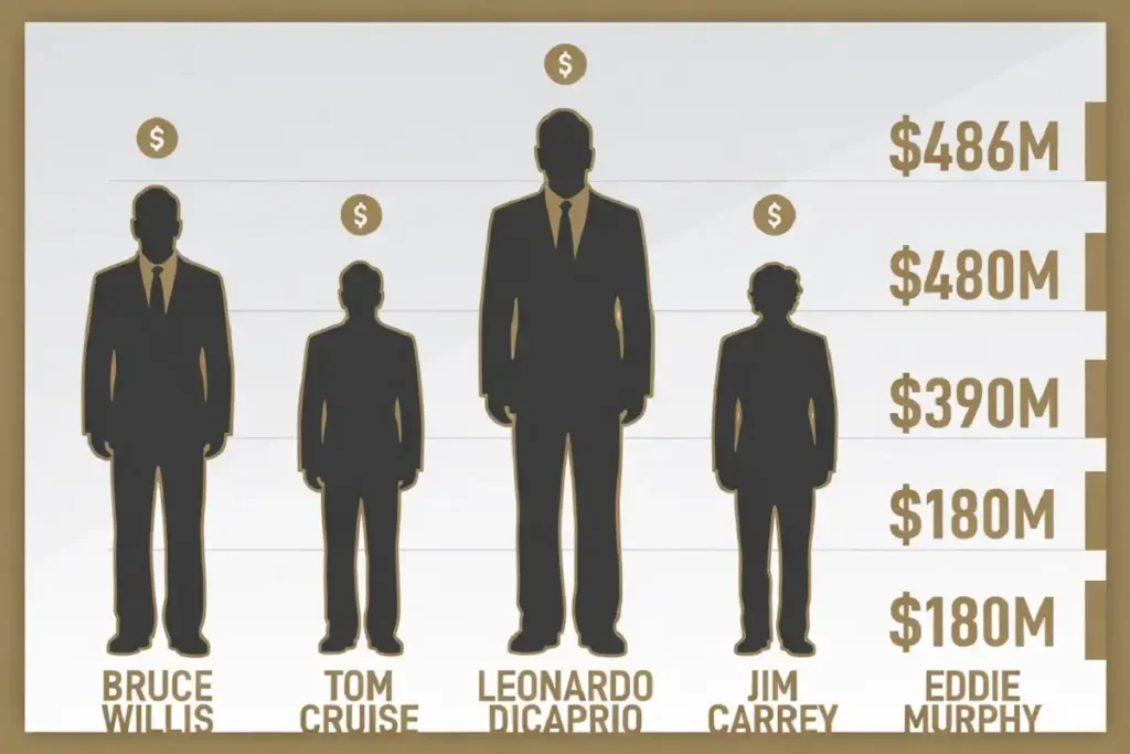 Bruce Willis net worth comparison with Hollywood peers - $250 million ranking