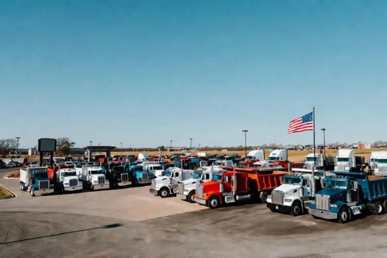 Don Baskin Truck Sales dealership in Covington Tennessee, large commercial truck lot