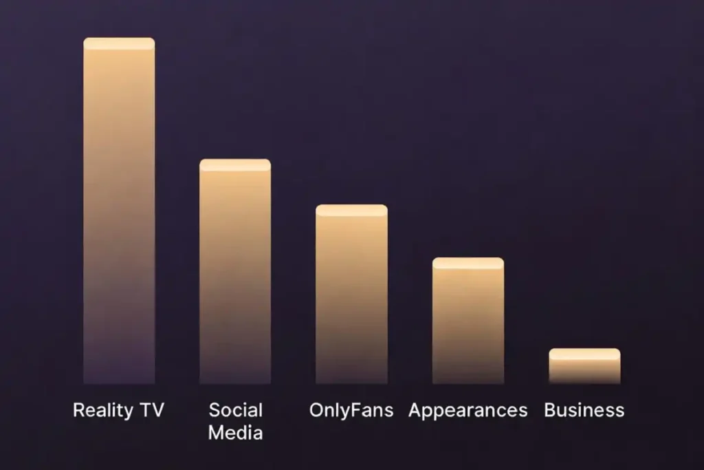 Reality TV star earnings breakdown chart — Bad Girls Club income