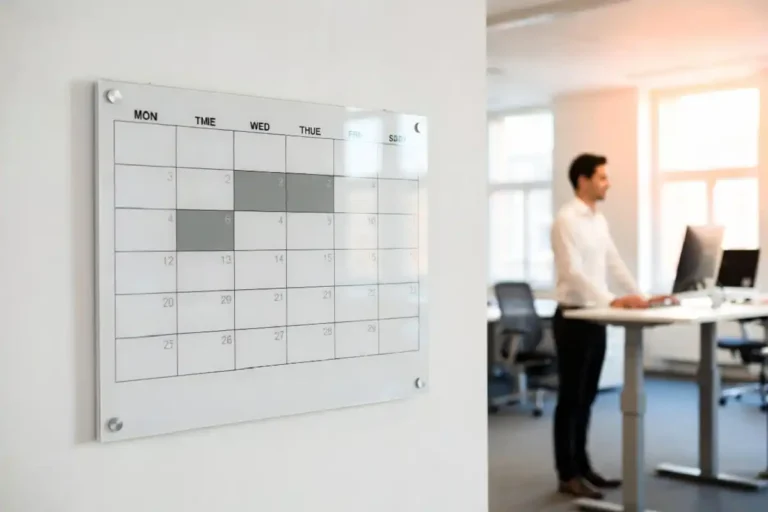 Four-day workweek schedule highlighted on an office calendar in 2026