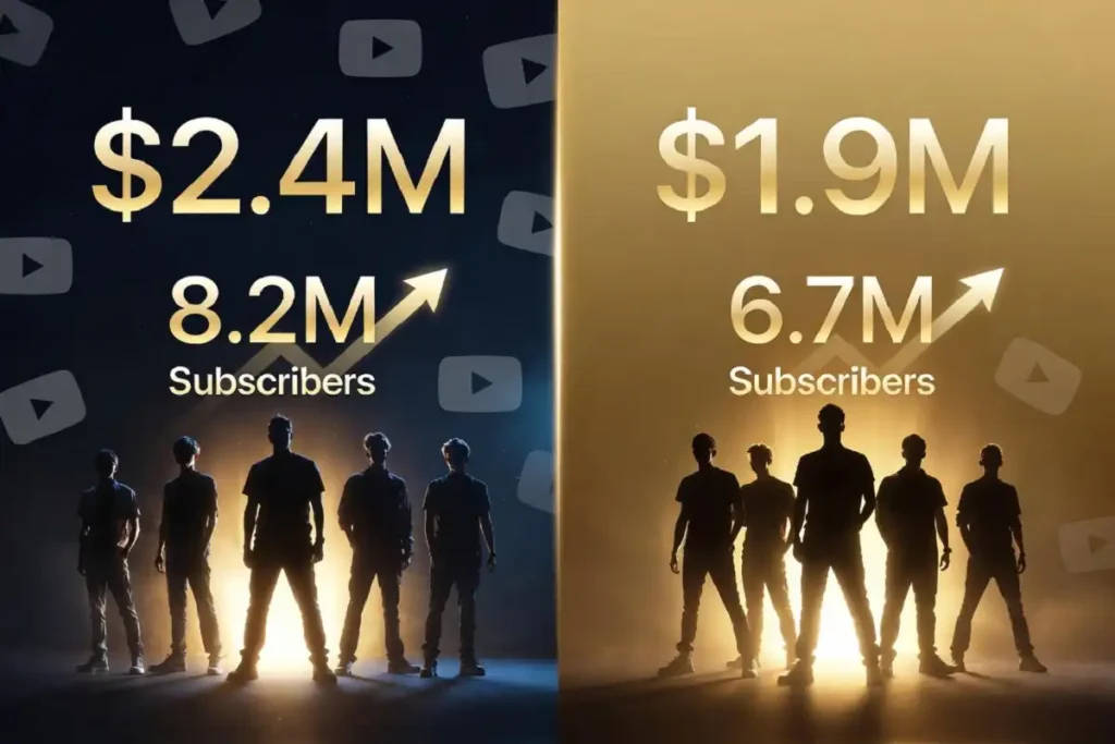 How Ridiculous net worth comparison with Dude Perfect and other top YouTube creators in 2026
