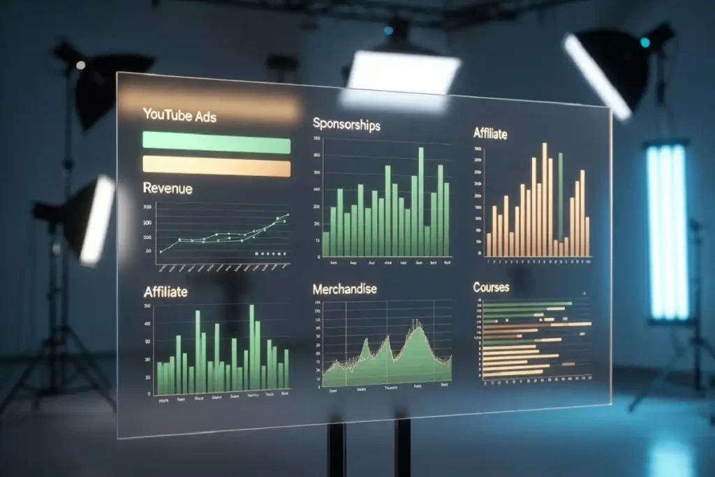 How Ridiculous YouTube earnings and income breakdown chart showing revenue streams in 2026
