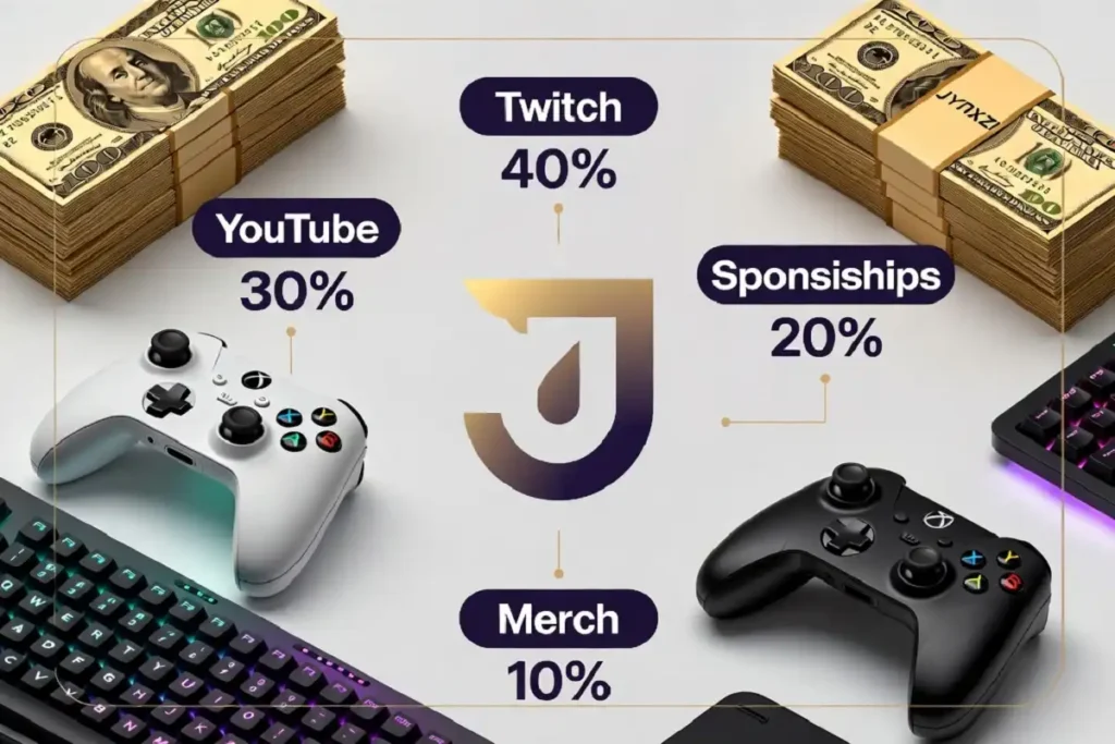 Jynxzi 2026 net worth $6 million revenue stream breakdown chart