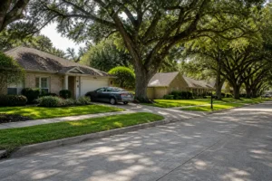 Lake Jackson Texas residential neighborhood scene