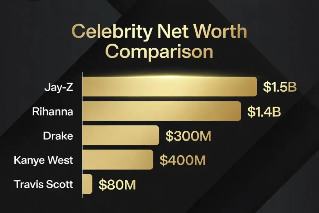 Celebrity net worth comparison chart featuring Lil Durk 2026