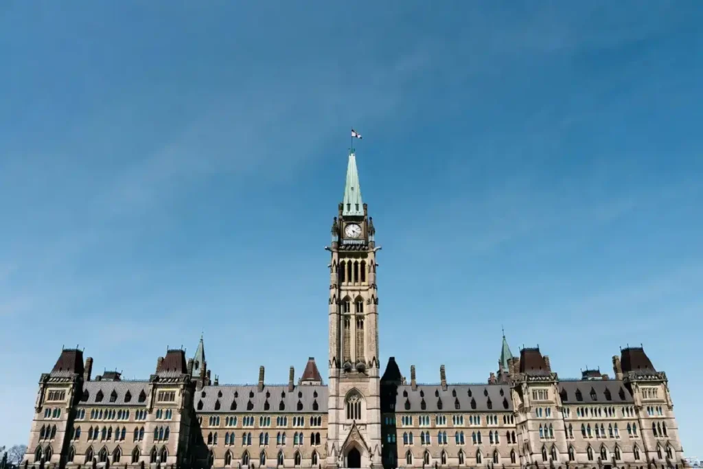 Canadian Parliament building in Ottawa where Bill C-34 the Safe Social Media Act was introduced on June 10 2026