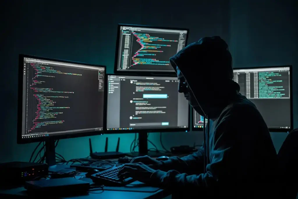 Cybersecurity researcher analyzing Claude Fable 5 jailbreak technique that raised Fable AI security concerns in June 2026