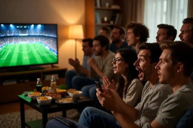 Fans watching World Cup 2026 free on a living room TV