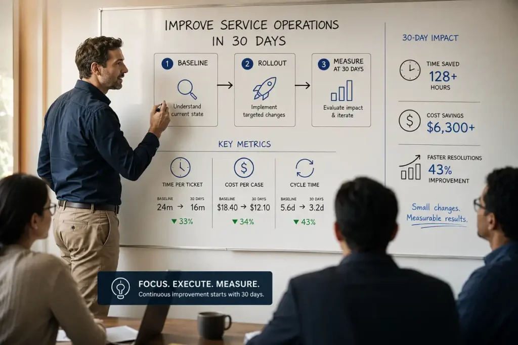 Framework for measuring the AI productivity impact 2026 using before and after business metrics