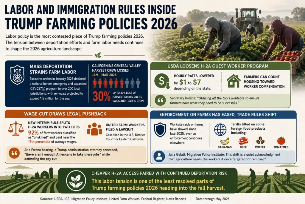 Trump Farming Policies 2026: Farm Labor, H 2A Rules, Wages, and Immigration Enforcement